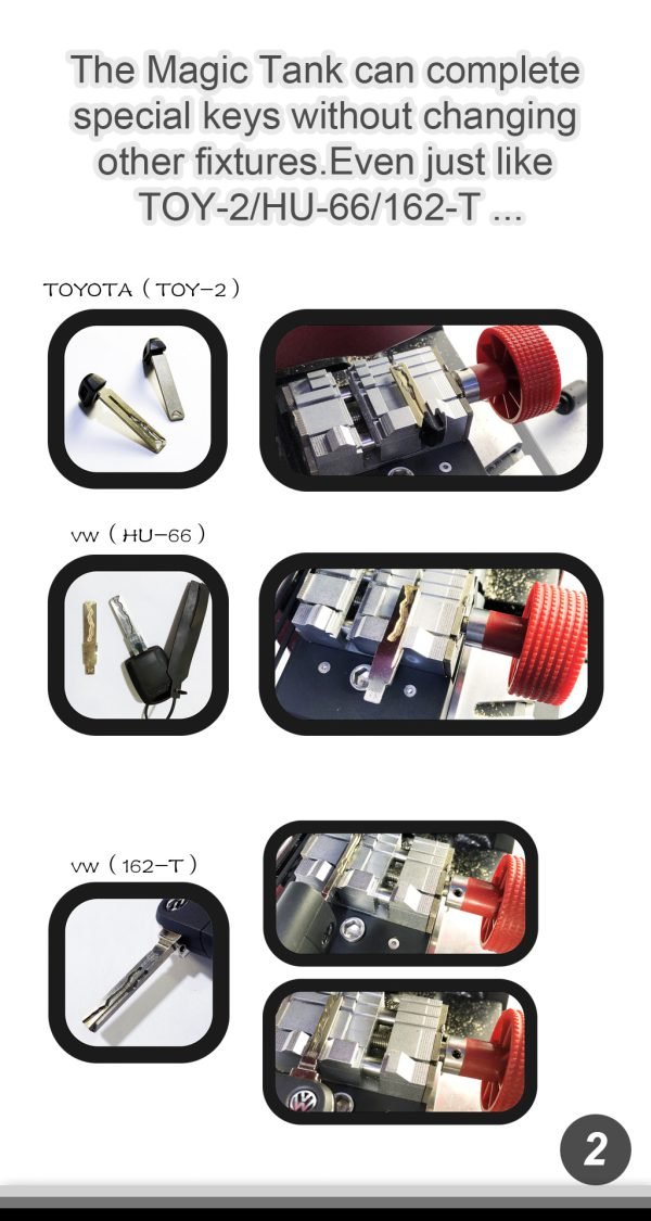 2M2 Tank 2 Key Cutting Machine Standard Version Without Battery - Image 9