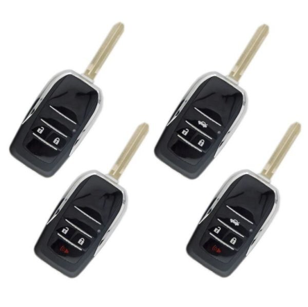3 Buttons Modifiled Flip Remote Key Shell for Toyota -  Pack of 5 - Image 2