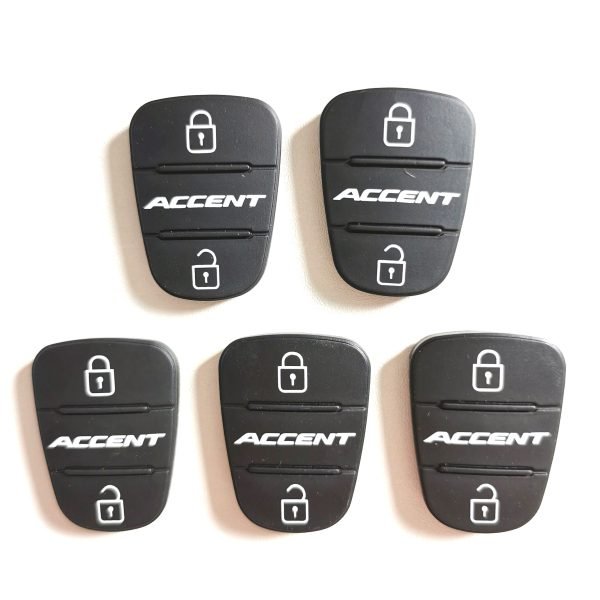 3 Buttons Rubber Pad for Hyundai  - 5 pcs - Image 3