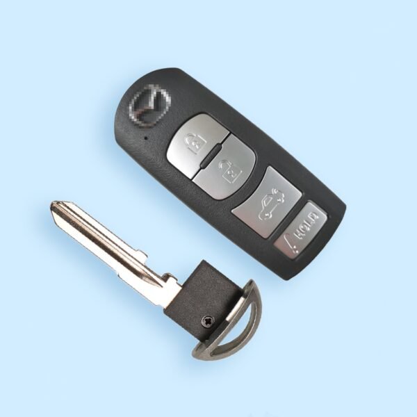 4 Buttons with Flip Remote Car Key Case key shell for Mazda with logo - Pack of 5