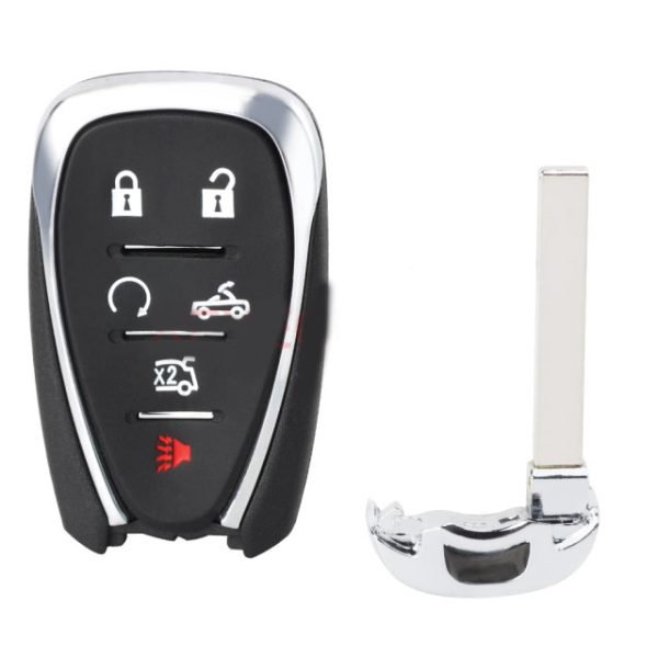 6 Buttons Smart Remote Key Case Shell for Chevrolet Camaro 2016-2021 - without Logo - Pack of 5 - Image 2