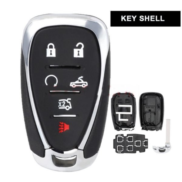 6 Buttons Smart Remote Key Case Shell for Chevrolet Camaro 2016-2021 - without Logo - Pack of 5 - Image 3