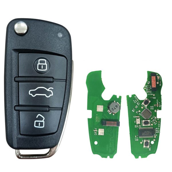 3 Buttons 315/434 MHz Flip Remote Car Key for Audi A3 ID48 8V0 837 220D