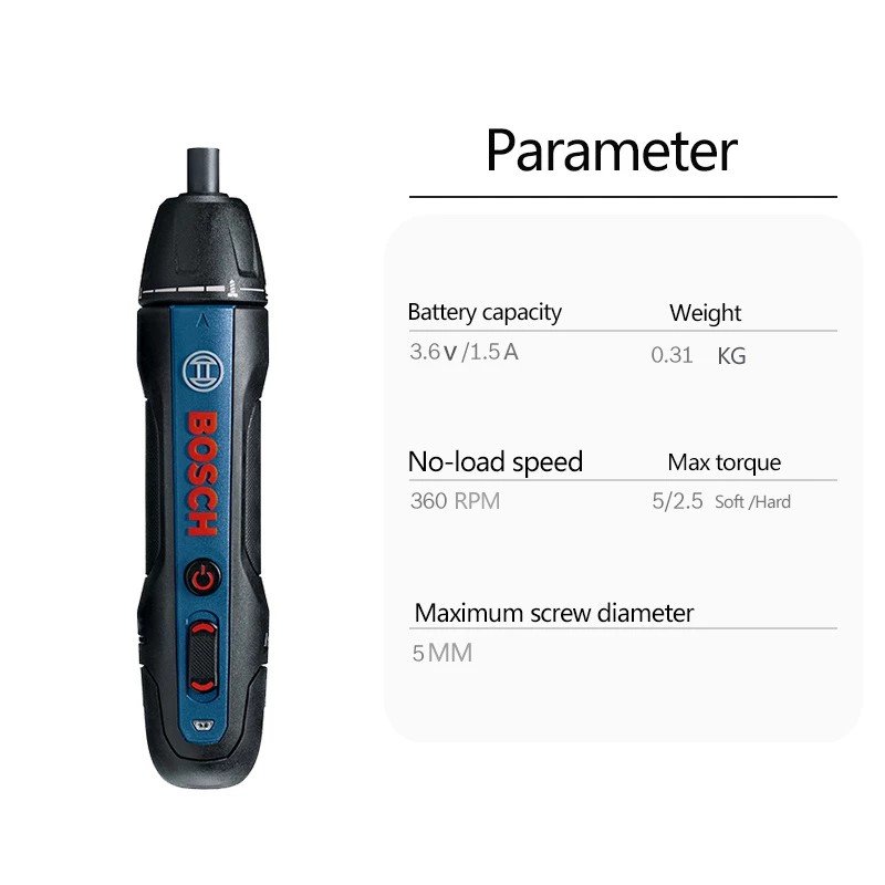 Bosch Go2 Electric Screwdriver Rechargeable Automatic Screwdriver Hand Drill Bosch Go2 Multi-function Electric Batch Tool - Image 3