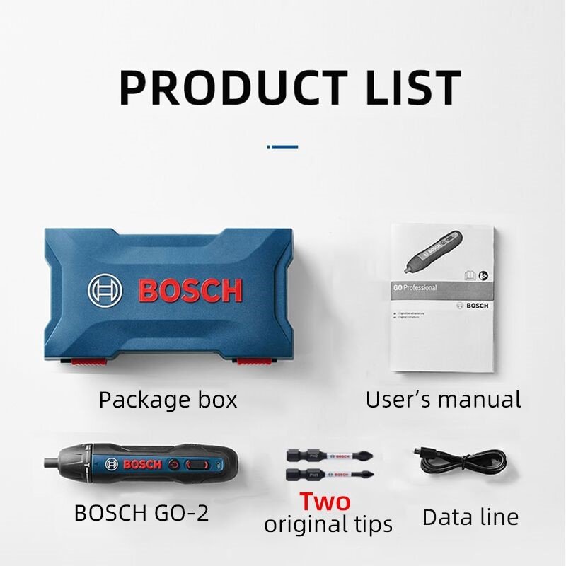 Bosch Go2 Electric Screwdriver Rechargeable Automatic Screwdriver Hand Drill Bosch Go2 Multi-function Electric Batch Tool - Image 6