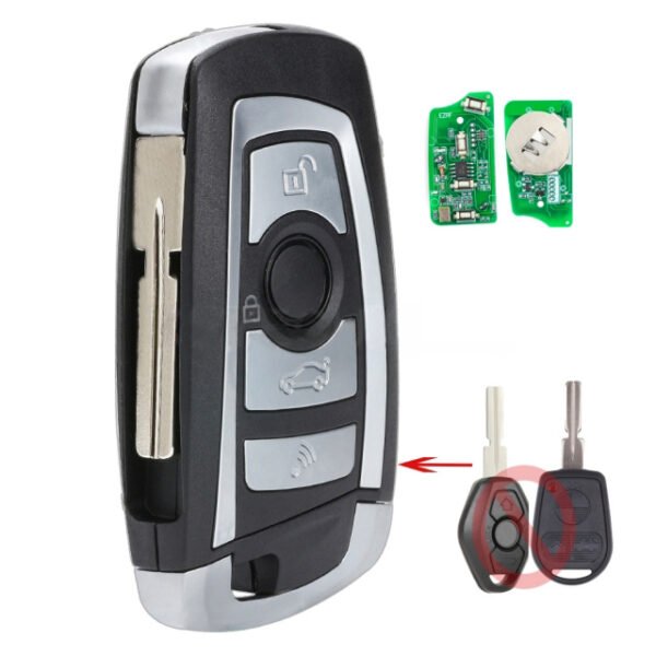 EWS Modified Flip Remote Key 4 Button 315MHZ With PCF7935AA ID44 Chip for BMW HU58 Blade