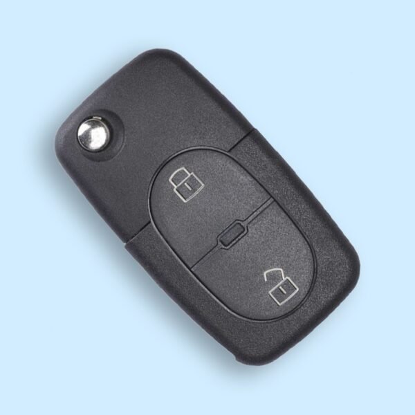 Flip Remote Key Shell 2 Button With CR1620 Battery Position for Volkswagen Bora Golf Passat- pack of 5