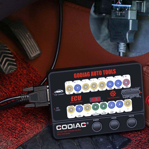 GODIAG GT100 Auto Tools OBDII Break Out Box ECU Connector - Image 6
