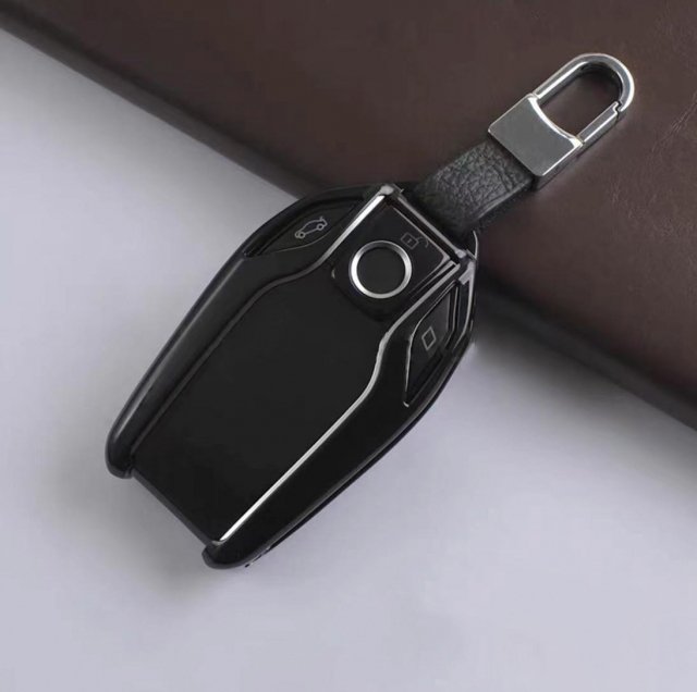 Good Quality Stainless Steel Key Protector LCD Remote Shell Case for Audi for Cadillac for Lexus for Land Rover BMW Merce0des-Benz Blue Color- pack of 5 - Image 4