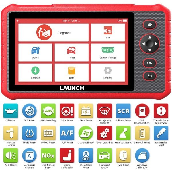 LAUNCH X431 CRP909X Full System OBD2 Scanner Car Diagnostic Tool Auto OBD Code Reader with 26 Reset Function - Image 7