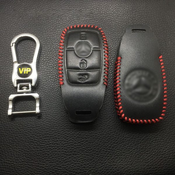 Leather Case for Benz New Full Smart Card Car Key - 5 Sets - Image 2