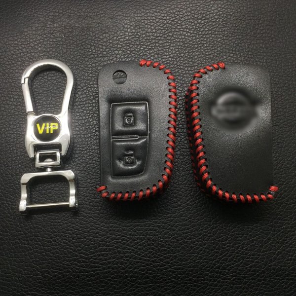 Leather Case for Nissan 2 Buttons Folding Car Key - 5 Sets - Image 2