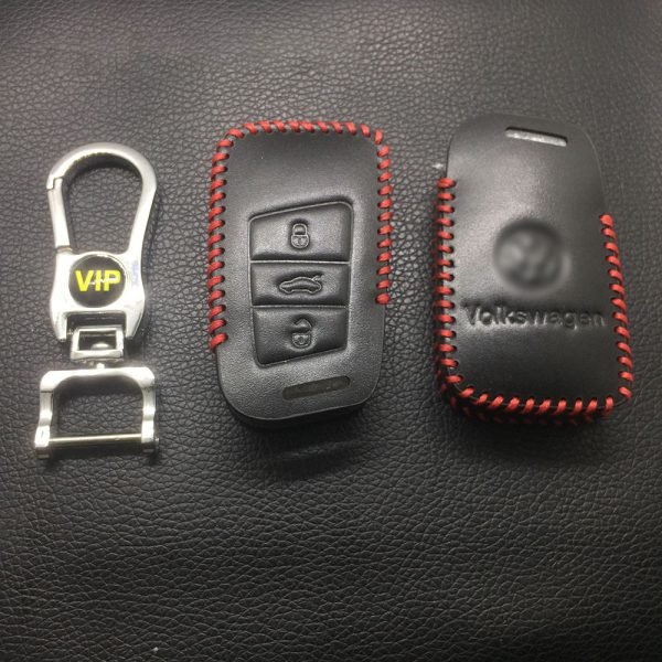 Leather Case for Volkswagen Magotan 2017 Smart Card Car Key - 5 Sets - Image 2