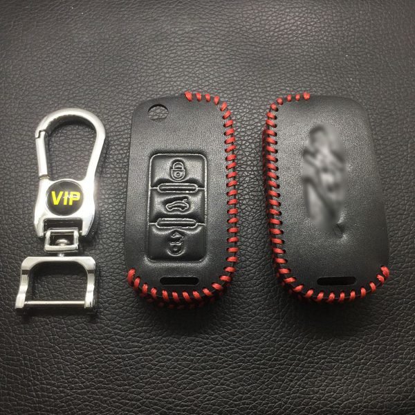 Leather Case for ZOTYE 3 Buttons Folding Car Key - 5 Sets - Image 2