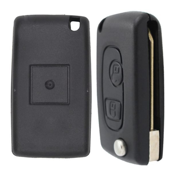 Modified Flip Remote Key Shell 2 Button for Peugeot Citroen HU83 - pack of 5 - Image 2