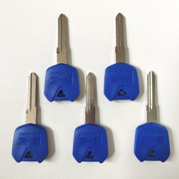 Motorcycle Transponder Key Shell for Kawasaki Blue- Pack of 5 - Image 3