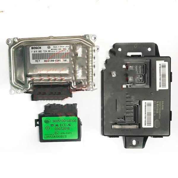 New Bosch ME7 ECU F01R00D724 3612100-EG01+ BCM 3600100XK49XA+ Immobilizer 3605100-G08 03072016 for Great Wall Haval H1