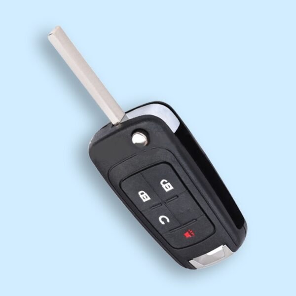 OEM Quality Flip Remote Key Shell 3+1 Button for Chevrolet Opel HU100 No Logo - Pack of 5