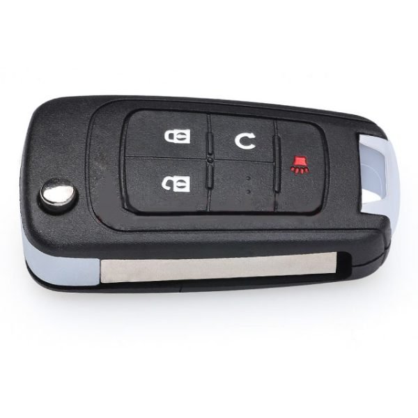 OEM Quality Flip Remote Key Shell 3+1 Button for Chevrolet Opel HU100 No Logo - Pack of 5 - Image 2