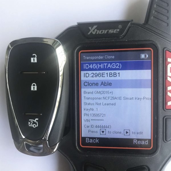 Original 3 Buttons 315 MHz Virgin Smart Proximity Key for 2016-2019 Chevrolet  Spark Sonic - Image 3