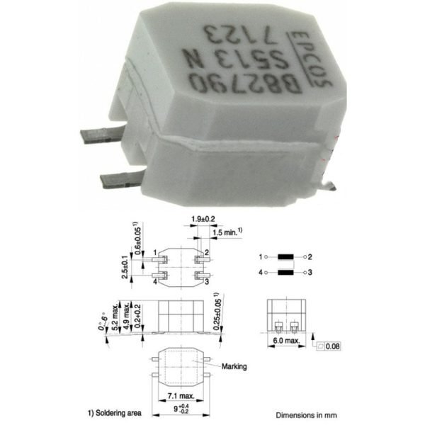 Original New EPCOS B82790-S0513N B82790S0513N201 TDK Common Mode Chokes Filters 51uH 500mA 140mohms - Image 2