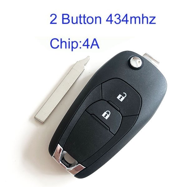 Original Remote Flip Key 2 Button 434mhz for Chevrolet Auto Car Key Fob Remote with 4A Chip - Image 2