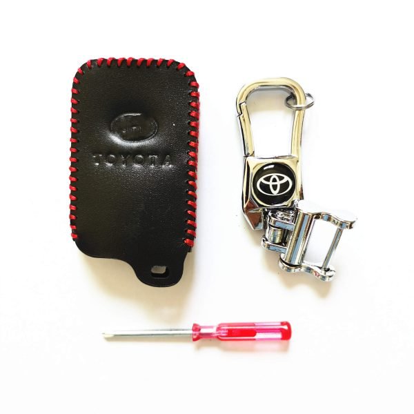 ( Pack of 10 ) High Quality Leather Key Case for Toyota Carrora Camry Crown Levin Rav4 Reiz Highlander - Image 2