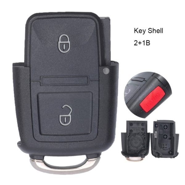 Remote Key Shell 2+1 Button for VW- pack of 5 - Image 4