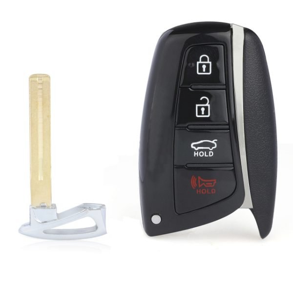 Replacement Car Key Shell Case 4 Button for Hyundai Santa Fe Equus Azera Genesis - pack of 5 - Image 5