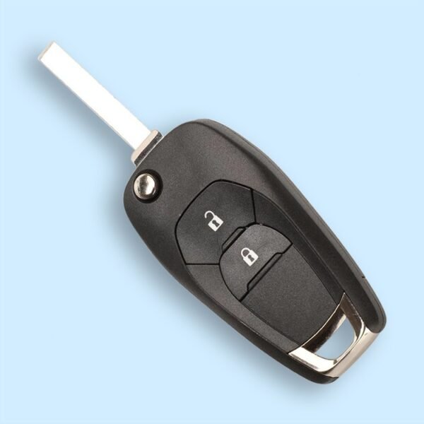 Replacement Uncut Flip Remote Key Shell Case for Chevrolet Cruze Aveo Malibu Chevy 2014-2018 Spark Niva 2 Button - Pack of 5