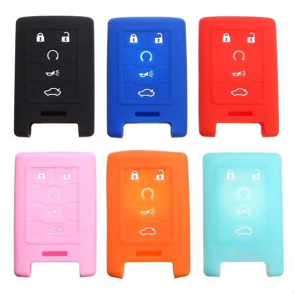 Silicone Cover 5 Buttons Remote Case For Cadillac STS ATS DTS CTS XTS SRX - Pack of 5 - Image 4