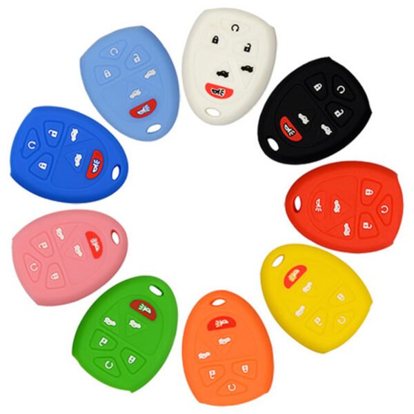 Silicone Key Cover for Cadillac Chevrolet GMC Yukon - 5 Pieces