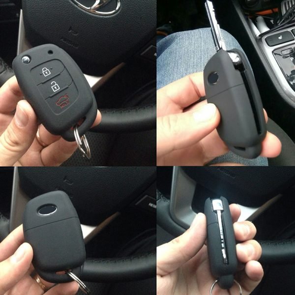 Silicone Protective Key Cover Case For Hyundai - Pack of 5 - Image 4