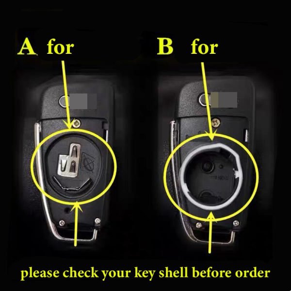 2pcs Key Shell Back Cover Replacement for Audi A3 Q3 A6L Q7 TT Key Shell S3 S6 RS - S3 B Type - Image 2