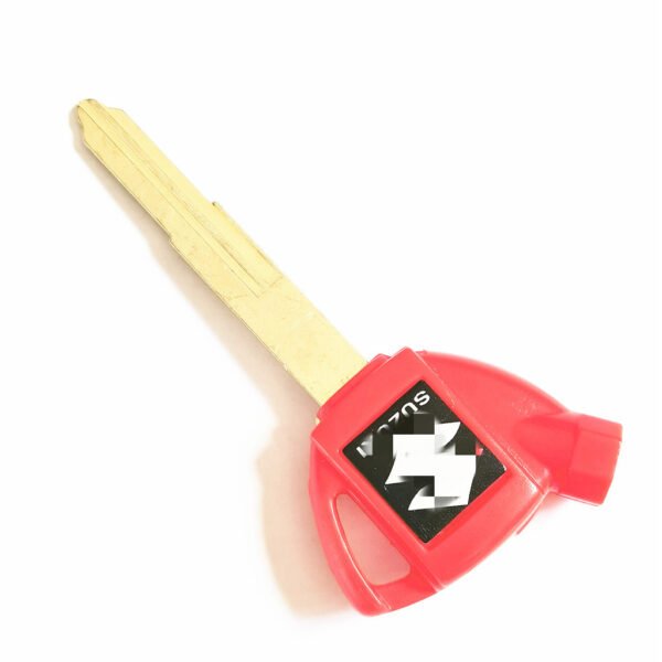 Transponder Key Shell Red Color for Suzuki Motorbike Red Color - Pack of 5