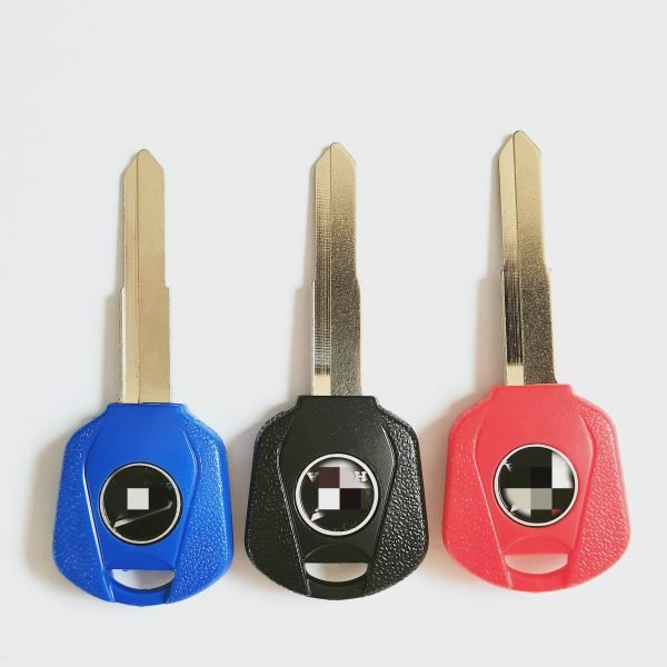 Transponder Key Shell with Left Blade Blue color for Honda Motorcycle - Image 3