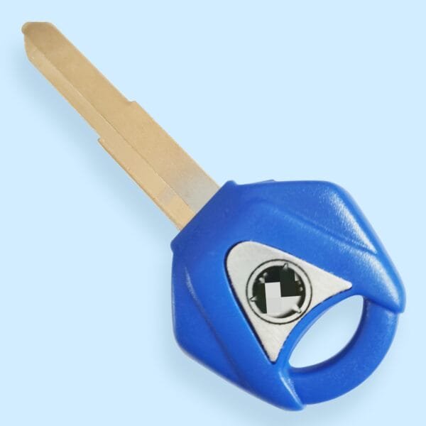 Transponder Key Shell with Left Blade for Yamaha Motorcycle Blue Color - Pack of 5