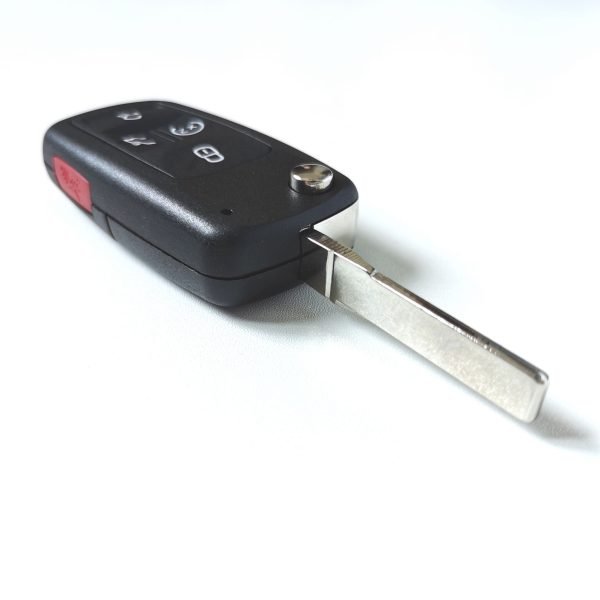 Uncut 4+1 Buttons With Panic Button Folding Flip Remote Key Shell for Volkswagen - Pack of 5 - Image 4