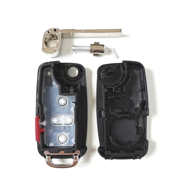 Uncut 4+1 Buttons With Panic Button Folding Flip Remote Key Shell for Volkswagen - Pack of 5 - Image 6