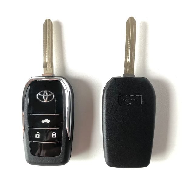 Upgraded Flip Remote Shell Case Fob TOY43 3 Button for Toyota Alvon Camry Corolla RAV4 Venza Yaris- pack of 5 - Image 3