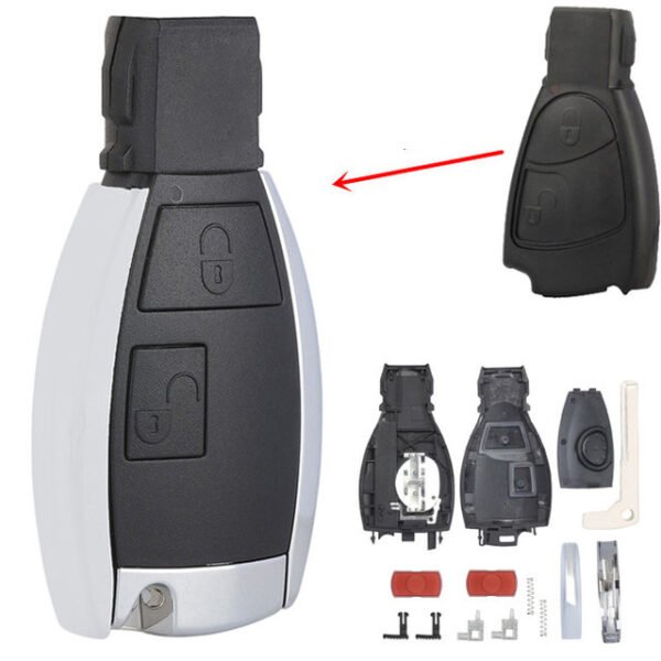 Upgraded Remote Smart 2 Button Fob Key Shell For MB Mercedes Benz CLS C E S W124 W202 - Pack of 5