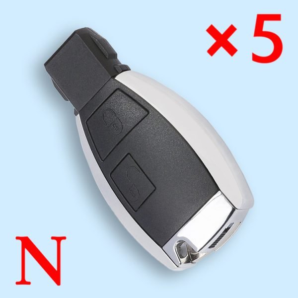 Upgraded Remote Smart 2 Button Fob Key Shell For MB Mercedes Benz CLS C E S W124 W202 - Pack of 5 - Image 2