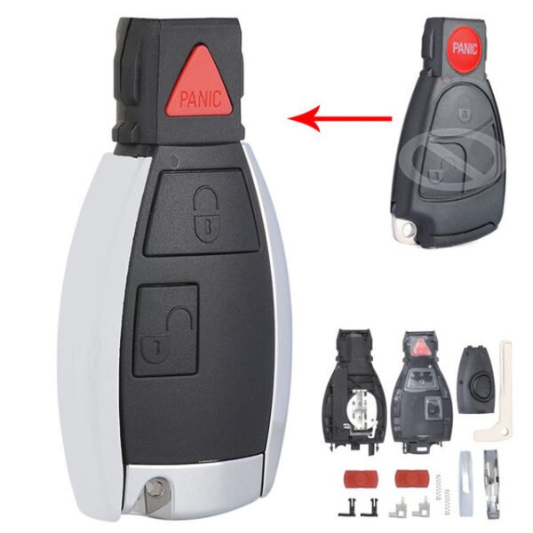 Upgraded Remote Smart 2+1 Button Fob Key Shell For MB Mercedes Benz CLS C E S W124 W202 - Pack of 5
