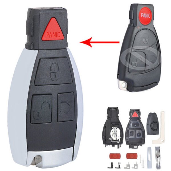 Upgraded Remote Smart 4 Button Fob Key Shell For MB Mercedes Benz CLS C E S W124 W202 - Pack of 5