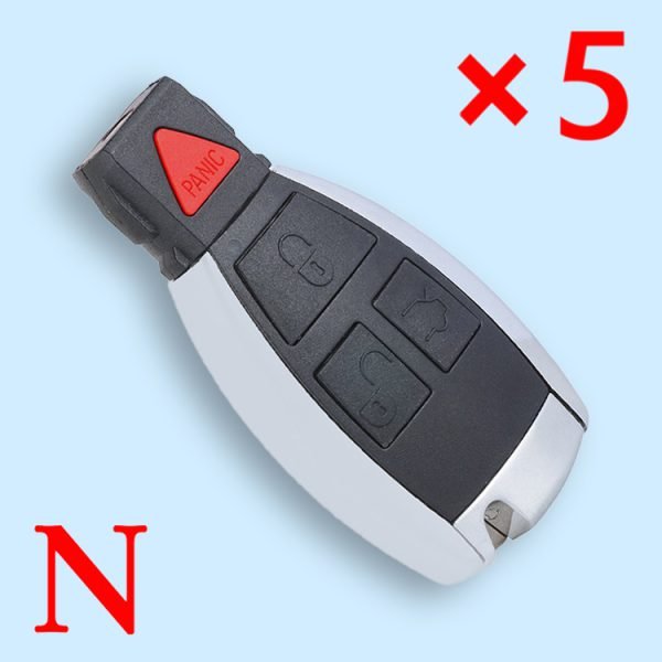 Upgraded Remote Smart 4 Button Fob Key Shell For MB Mercedes Benz CLS C E S W124 W202 - Pack of 5 - Image 2