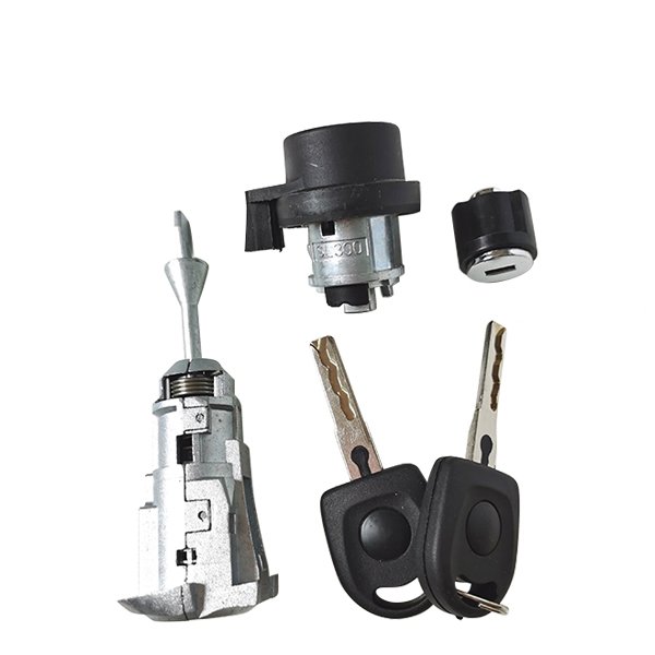 Door Lock Cylinder Ignition Lock Tail Box Lock Full Car Lock Cylinder Mechanical Lock with 2 Pairs of Keys for Volkswagen New Passat