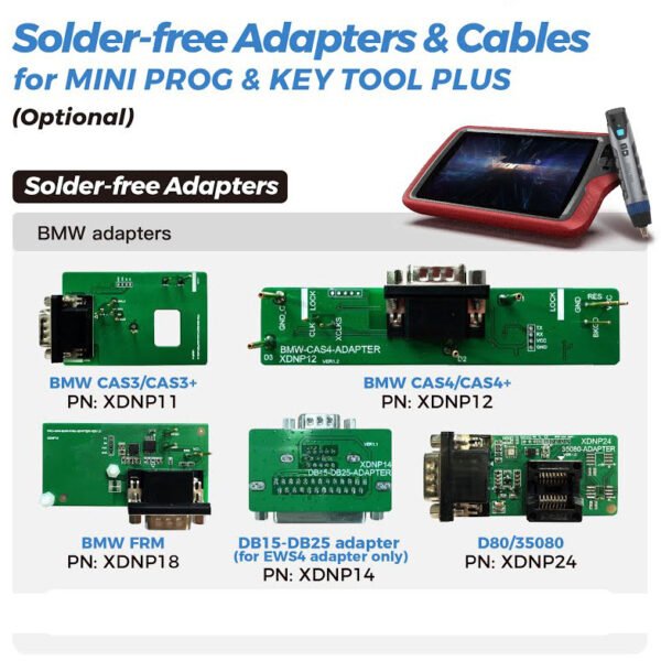 Xhorse Solder-Free Adapters and Cables Full Set XDNPP0CH 16pcs Work with MINI PROG and KEY TOOL PLUS - Image 2