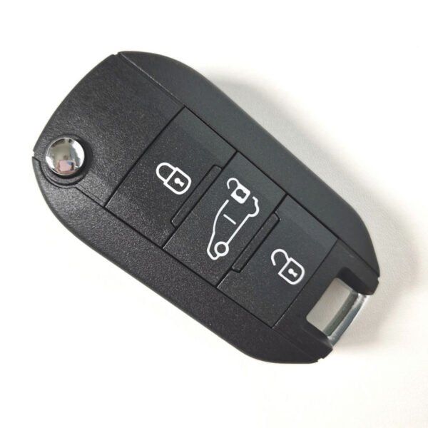 for Peugeot Flip Remote Key with 4A Chip 433Mhz with Peugeot Logo