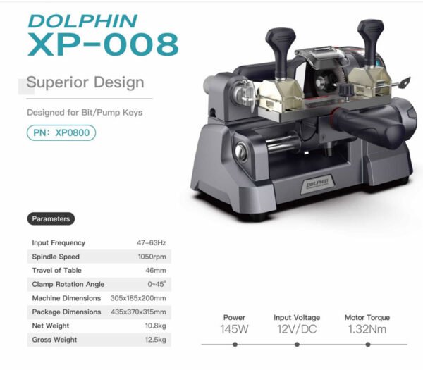 Xhorse Dolphin XP008 MINI XP-008 Manual Key Cutting Machine - Image 9