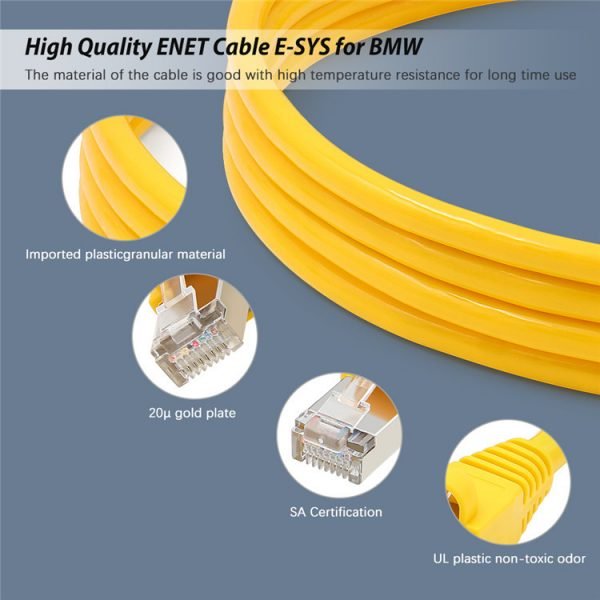 E-SYS ICOM For BMW ENET Cable Vehicle Diagnostic Line (Ethernet to OBD) - Image 9